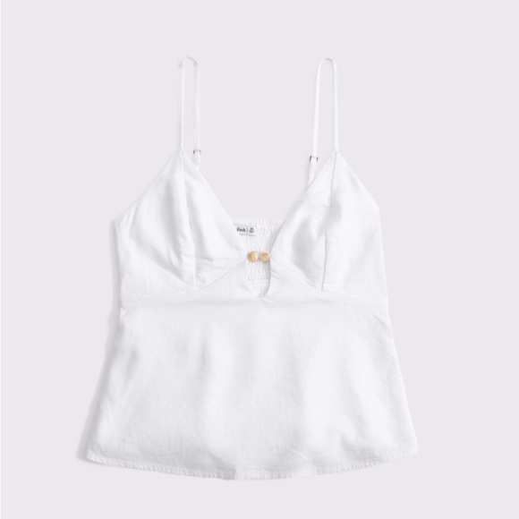 Abercrombie & Fitch Tops - Abercrombie and Fitch Linen-Blend Beaded Cami